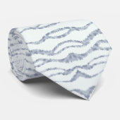 曇り灰色ゼブラ消しゴムスクラッチアート ネクタイ (ロール)