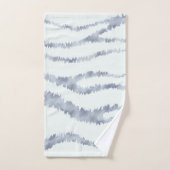 曇り灰色ゼブラ消しゴムスクラッチアート バスタオルセット (ハンドタオル)