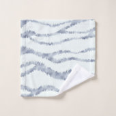 曇り灰色ゼブラ消しゴムスクラッチアート バスタオルセット (ウォッシュタオル)