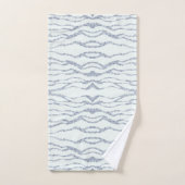 曇り灰色ゼブラ消しゴムスクラッチアート バスタオルセット (ハンドタオル)