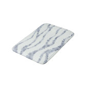 曇り灰色ゼブラ消しゴムスクラッチアート バスマット (アングル)