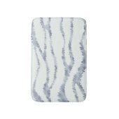 曇り灰色ゼブラ消しゴムスクラッチアート バスマット (正面縦)