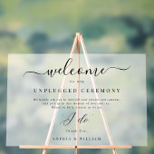 曇り私は歓迎する差し込まれていない式結婚の アクリルサイン