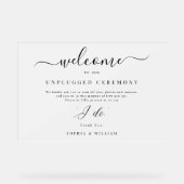 曇り私は歓迎する差し込まれていない式結婚の アクリルサイン (正面)