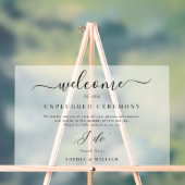 曇り私は歓迎する差し込まれていない式結婚の アクリルサイン (ニュートラル)