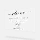 曇り私は歓迎する差し込まれていない式結婚の アクリルサイン (傾斜)