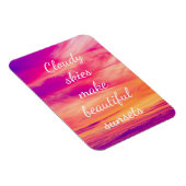 曇り空が美しい夕日を演出 マグネット (右側)