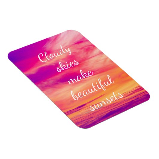 曇り空が美しい夕日を演出 マグネット (右側)