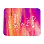 曇り空が美しい夕日を演出 マグネット (横)