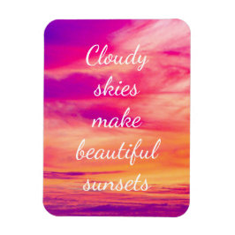 曇り空が美しい夕日を演出 マグネット