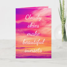 曇り空が美しい日没を作る