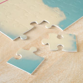 曇り空に赤いハートバルーン ジグソーパズル (側面)