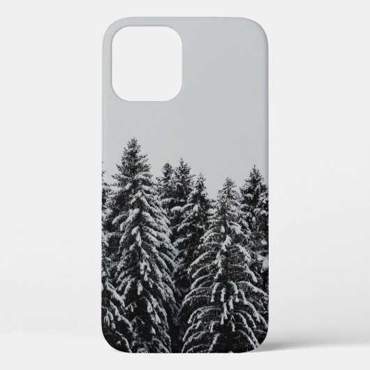 曇り空に雪が積もった木 Case-Mate iPhoneケース (裏面)