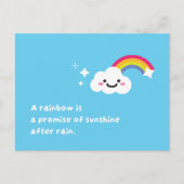 曇り空のはがきに虹の夢 ポストカード (正面)