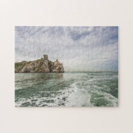 曇り空の下のアイルランドの崖 ジグソーパズル