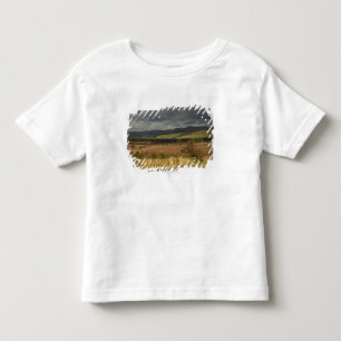 曇り空の下のローリング・ヒルズそして山 トドラーTシャツ