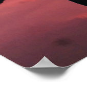 曇り空の下の木のシルエット ポスター (角)