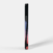 曇り空の下の木のシルエット iPhoneケース (右側面)