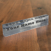 曇り空の名前プレート デスクネームプレート (側面)