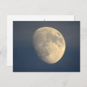 曇り空の夜の月 ポストカード (正面/裏面)