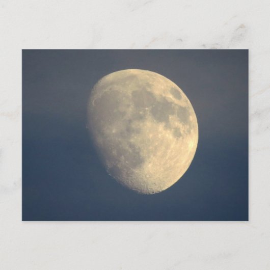 曇り空の夜の月 ポストカード (正面)