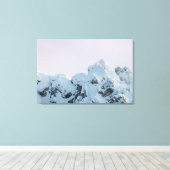 曇り空の山の夕日 キャンバスプリント (インサイチュ (ウッドフロア))