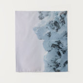 曇り空の山の夕日 タペストリー (正面)