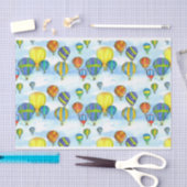 曇り空の熱気球の水色 薄葉紙 (クラフト)