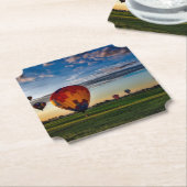 曇り空の熱気球フェスティバル ペーパーコースター (アングル)