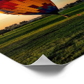 曇り空の熱気球フェスティバル ポスター (角)