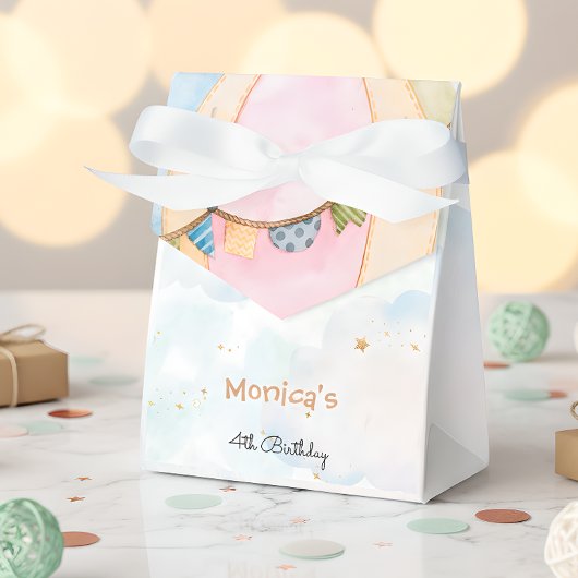 曇り空の熱気球子供の誕生日 フェイバーボックス