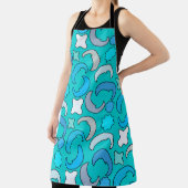 曇り空の青い月 エプロン (インサイチュ)
