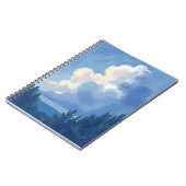 曇り空 | ブルー・フォレスト 水彩画 ノートブック (左側)