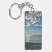 曇り空 青空 ビーチ 空景色 キーホルダー (正面左)