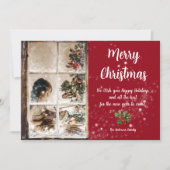 曇り窓と雪の写真を通じて カード (正面)