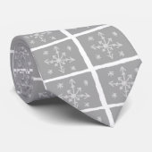 曇り窓ガラスのネックタイ(灰色と白) ネクタイ (ロール)