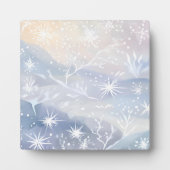 曇り窓 | 雪の美しい冬の景色 フォトプラーク (正面)