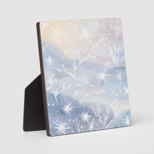 曇り窓 | 雪の美しい冬の景色 フォトプラーク (正面)