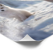 「曇り絆：北極圏のキツネと彼女の子」 フォトプリント            (角)