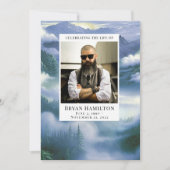 曇り自然水彩葬儀プログラム 招待状 (正面)