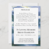 曇り自然水彩葬儀プログラム 招待状 (裏面)