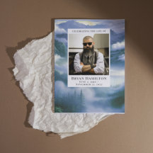 曇り自然水彩葬儀プログラム