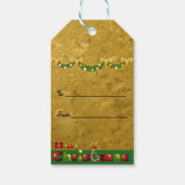 曇り金ゴールドクリスマスギフトタグ ギフトタグ (裏面)