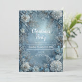 曇り開花冬フローラクリスマス 招待状 (スタンド正面)