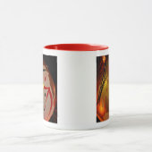 曇り雪だるまクリスマスオーナメントマグカップ マグカップ (中央)