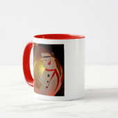 曇り雪だるまクリスマスオーナメントマグカップ マグカップ (正面左)