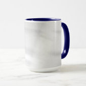 曇り雪の効果ダークブルー マグカップ (正面右)