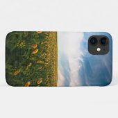 曇り青空の美しい太陽の花畑a Case-Mate iPhoneケース (裏面(横))