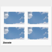 曇り青空の背景の長方形ステッカー 長方形シール (シート)