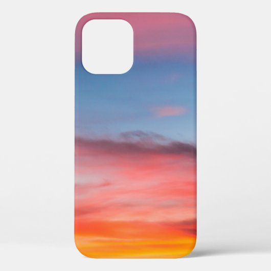 曇り青空写真の下の山のシルエット Case-Mate iPhoneケース (裏面)